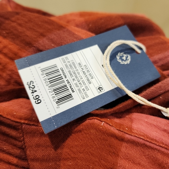 Universal Threads long Sleeves Plaid Crew Neck Casual Blouse size L NWT - Picture 12 of 12